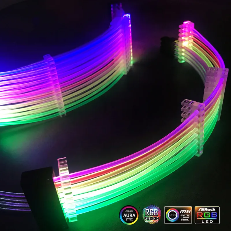 Motherboard Extender Wire 24 PIN GPU Extension Cable Dual 8 PIN 5V ARGB 3PIN Lighting AURA SYNC
Motherboard Extender Wire 24 PIN GPU Extension Cable Dual 8 PIN 5V ARGB 3PIN Lighting AURA SYNC