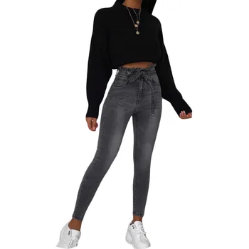2020 Autumn Winter Women Jeans Ladies High Waist Sashes Pencil Denim Pants Vintage Ruffle Casual Skinny Jeans Trousers Plus Size 
2020 Autumn Winter Women Jeans Ladies High Waist Sashes Pencil Denim Pants Vintage Ruffle Casual Skinny Jeans Trousers Plus Size
