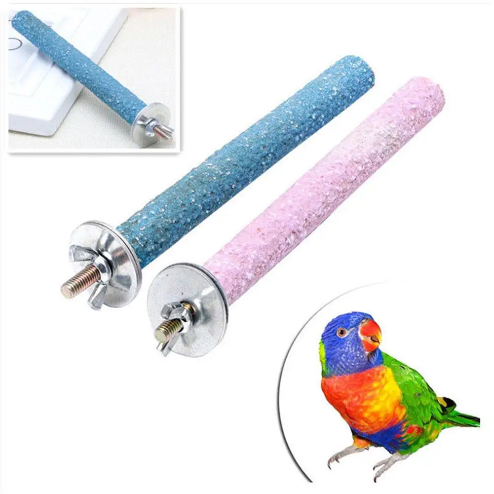 

14CM Pet Parrot Budgie Chew Bite Paw Grinding Rod Toy Bird Cage Play Stand Perches Pet Supplies for Small Sized Birds