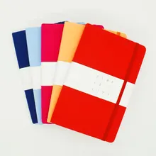 Cuaderno punteado A5, cubierta de tela (dura), 100 hojas, papel de calidad 100 GSM, papel Impenetrable de tinta, planificador de estadísticas(China)