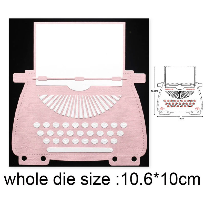 Craft dies Ancient Typewriter Frame Metal Cutting Dies Stencil for Scrapbooking dies Decoration Embossing dies Paper Card Making
Craft dies Ancient Typewriter Frame Metal Cutting Dies Stencil for Scrapbooking dies Decoration Embossing dies Paper Card Making