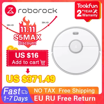 Roborock S5 Max Robot Vacuum Cleaner Smart Sweeping Cleaning Electric Mop Upgrade of S50 S55 Home Carpet Dust Robotic Collector
Roborock S5 Max Robot Vacuum Cleaner Smart Sweeping Cleaning Electric Mop Upgrade of S50 S55 Home Carpet Dust Robotic Collector