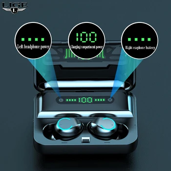 LIGE Wireless Earphones HD Call Touch Control TWS V5.0 Bluetooth Earphone 9D Stereo Bass Headphone Sport Waterproof Mini Earbuds
LIGE Wireless Earphones HD Call Touch Control TWS V5.0 Bluetooth Earphone 9D Stereo Bass Headphone Sport Waterproof Mini Earbuds