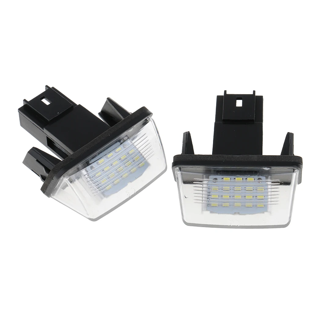 2 Pcs Replacement 18 SMD White LED License Plate Light For Citroen C3 C4 C5 C6 Saxo 2 Pcs Replacement 18 SMD White LED License Plate Light For Citroen C3 C4 C5 C6 Saxo