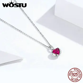 WOSTU 100% Real 925 Sterling Silver Big Red Guardian Hearts CZ Necklace Making Fashion Jewelry For Women Engagement FIN341
WOSTU 100% Real 925 Sterling Silver Big Red Guardian Hearts CZ Necklace Making Fashion Jewelry For Women Engagement FIN341