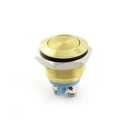 AC 250V 3A 16mm Thread SPST NO Momentary Metal Push Button Switch Yellow
AC 250V 3A 16mm Thread SPST NO Momentary Metal Push Button Switch Yellow