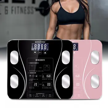 2019 Glass Platform 7 Parameters Household Smart Step-On Technology Portable Weighing Tools Digital Body Fat Scale
2019 Glass Platform 7 Parameters Household Smart Step-On Technology Portable Weighing Tools Digital Body Fat Scale