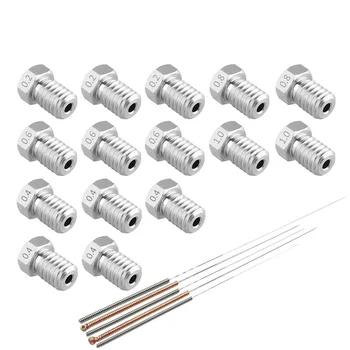 M6 3D Printer Stainless Steel Nozzles Print Heads Extruder Compatible 1.75Mm E3D Makerbot & Anet A8 & Creality Cr-10, 5 Si
M6 3D Printer Stainless Steel Nozzles Print Heads Extruder Compatible 1.75Mm E3D Makerbot & Anet A8 & Creality Cr-10, 5 Si