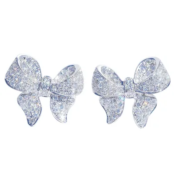 New Arrival Color Cute Bowknot Stud Earrings for Women with Zircon Stone Fashion Korean Earrings Jewelry 2020 New 
New Arrival Color Cute Bowknot Stud Earrings for Women with Zircon Stone Fashion Korean Earrings Jewelry 2020 New
