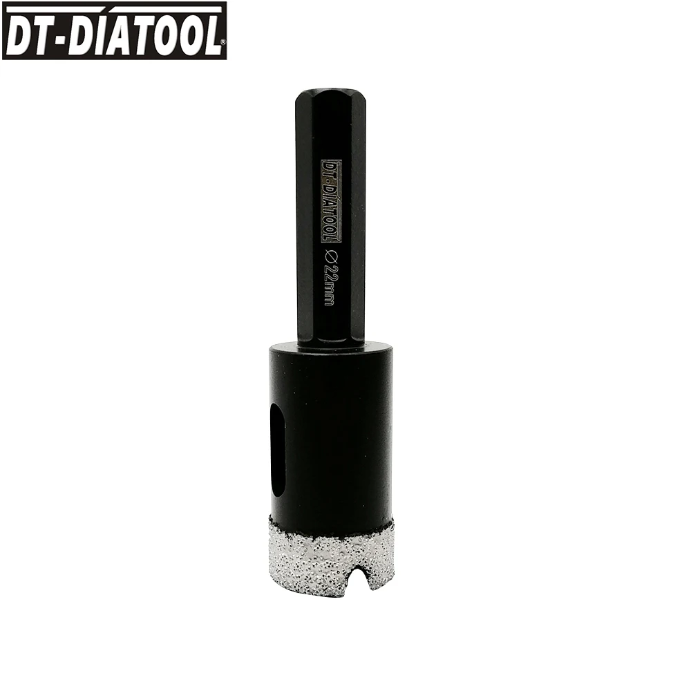DT-DIATOOL Dia 22mm Vacuum Brazed Hexagon Shank Diamond Drill Core Bit Granite Marble Hole Saw Ceramic Tile Dry Drilling Bit
DT-DIATOOL Dia 22mm Vacuum Brazed Hexagon Shank Diamond Drill Core Bit Granite Marble Hole Saw Ceramic Tile Dry Drilling Bit