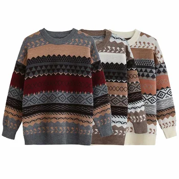 2020 New Women Knitted Top Striped O-Neck Long Sleeve Fashion Casual Preppy Style Sweater Women Clothes
2020 New Women Knitted Top Striped O-Neck Long Sleeve Fashion Casual Preppy Style Sweater Women Clothes