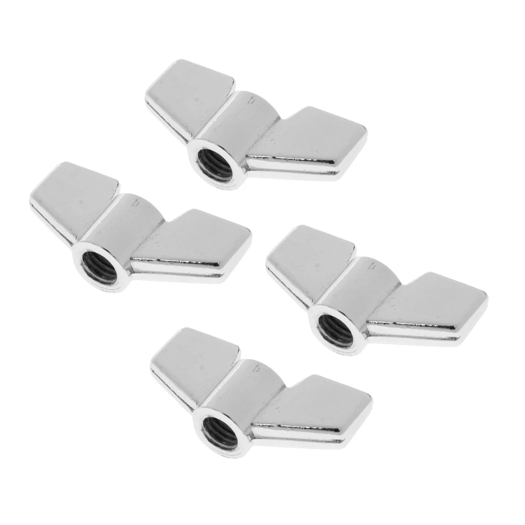 4x Quick Release Cymbal Stand Wingnuts Silver Percussion Instrument Parts 4x Quick Release Cymbal Stand Wingnuts Silver Percussion Instrument Parts