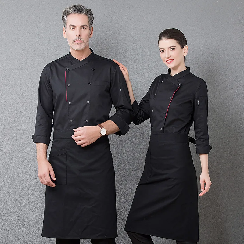Unisex Chef Jackets Long Sleeve Oblique Stand Collar Double Breasted Chef Coat Kitchen Catering Restaurant Food Serive Workwear
Unisex Chef Jackets Long Sleeve Oblique Stand Collar Double Breasted Chef Coat Kitchen Catering Restaurant Food Serive Workwear