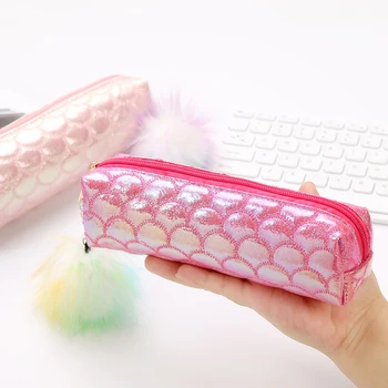 Fish Tail Sequins Cosmetic Bag for Women Pencil Case PU Leather Girls Pompom Pen Makeup Bags Students Stationery Clutch Feminina
Fish Tail Sequins Cosmetic Bag for Women Pencil Case PU Leather Girls Pompom Pen Makeup Bags Students Stationery Clutch Feminina