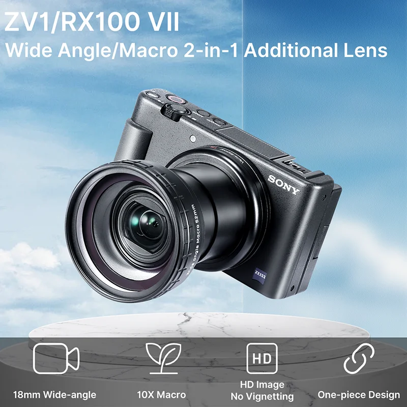 Ulanzi WL-1 2 in 1 18MM Wide Angle Lens 10X Macro Lens for Sony ZV1 DSLR lens ZV1 Accessories
Ulanzi WL-1 2 in 1 18MM Wide Angle Lens 10X Macro Lens for Sony ZV1 DSLR lens ZV1 Accessories