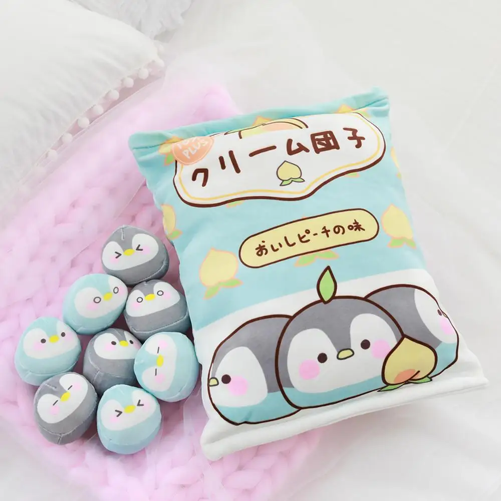 8pcs cute Penguin Stuffed Toys in a Bag Stuffed Animal Pillow Penguin Anime brown Bears Snack Pudding Creative Cushion 
8pcs cute Penguin Stuffed Toys in a Bag Stuffed Animal Pillow Penguin Anime brown Bears Snack Pudding Creative Cushion