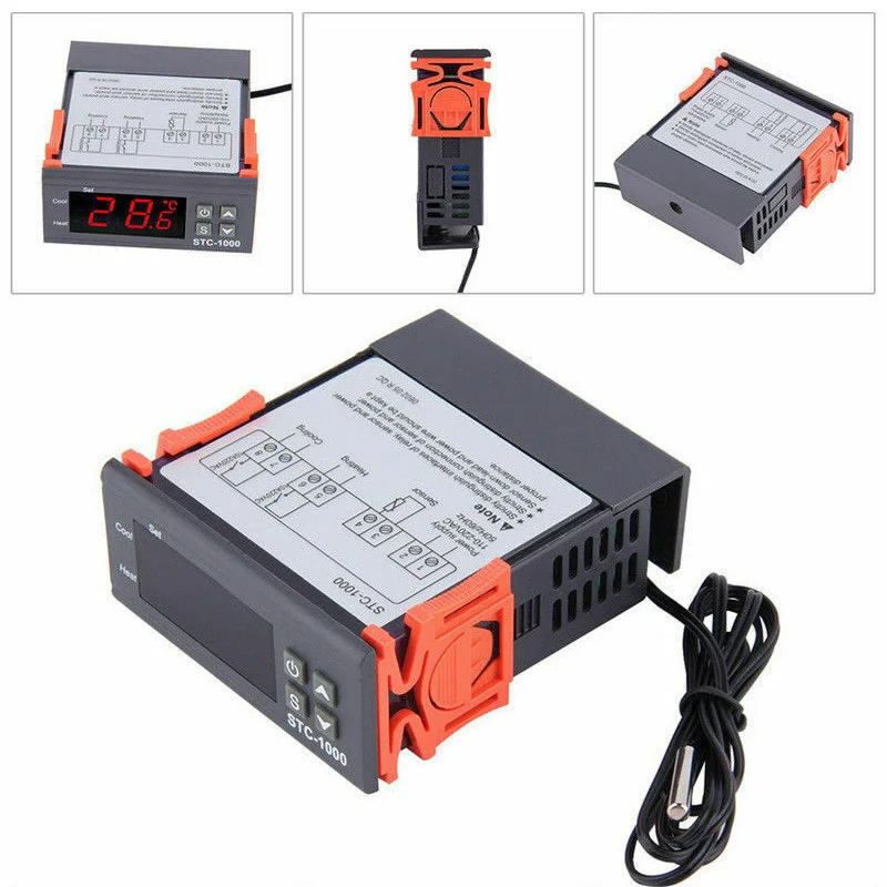 110V-220V Range Mini Digital LCD Display Temperature Controller Thermostat Aquarium STC-1000 Controller Heating Cooling Switch
110V-220V Range Mini Digital LCD Display Temperature Controller Thermostat Aquarium STC-1000 Controller Heating Cooling Switch