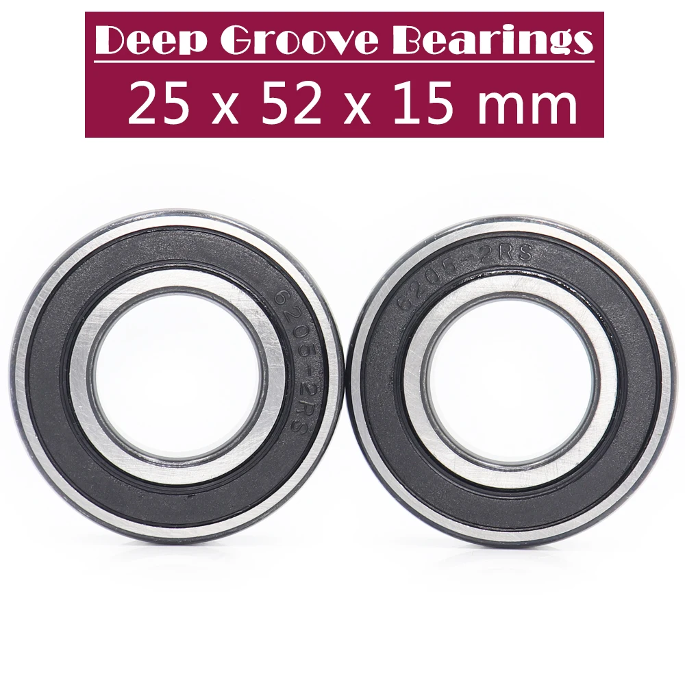 6205RS Bearing ( 2 PCS ) 25*52*15 mm Deep Groove 6205-2RS Ball Bearings 6205RZ 180205 RZ RS 6205 2RS EMQ Quality
6205RS Bearing ( 2 PCS ) 25*52*15 mm Deep Groove 6205-2RS Ball Bearings 6205RZ 180205 RZ RS 6205 2RS EMQ Quality