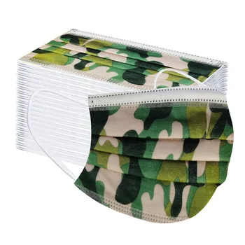 100pcs Camouflage Face Mouth Mask Disposable Non Wove 3 Layer Ply Filter Dustproof Breathable Earloops Adult Masks Mondkapjes
100pcs Camouflage Face Mouth Mask Disposable Non Wove 3 Layer Ply Filter Dustproof Breathable Earloops Adult Masks Mondkapjes