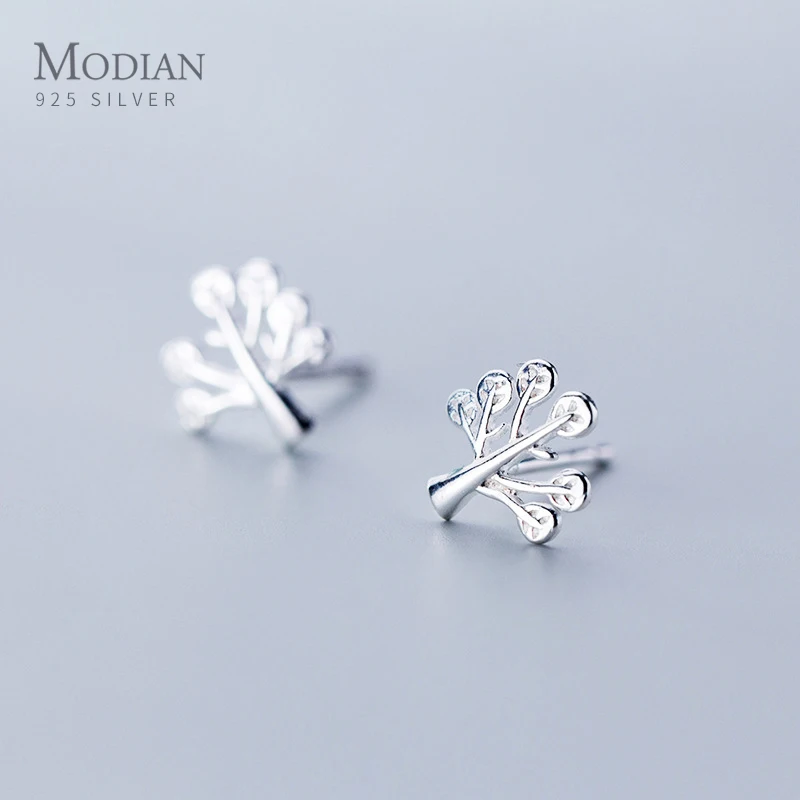Modian Authentic Sterling Silver 925 Plant Stud Earring for Women Gift Lovely Tree Branch Leaves Ear Pin Fine Jewelry Brincos
Modian Authentic Sterling Silver 925 Plant Stud Earring for Women Gift Lovely Tree Branch Leaves Ear Pin Fine Jewelry Brincos