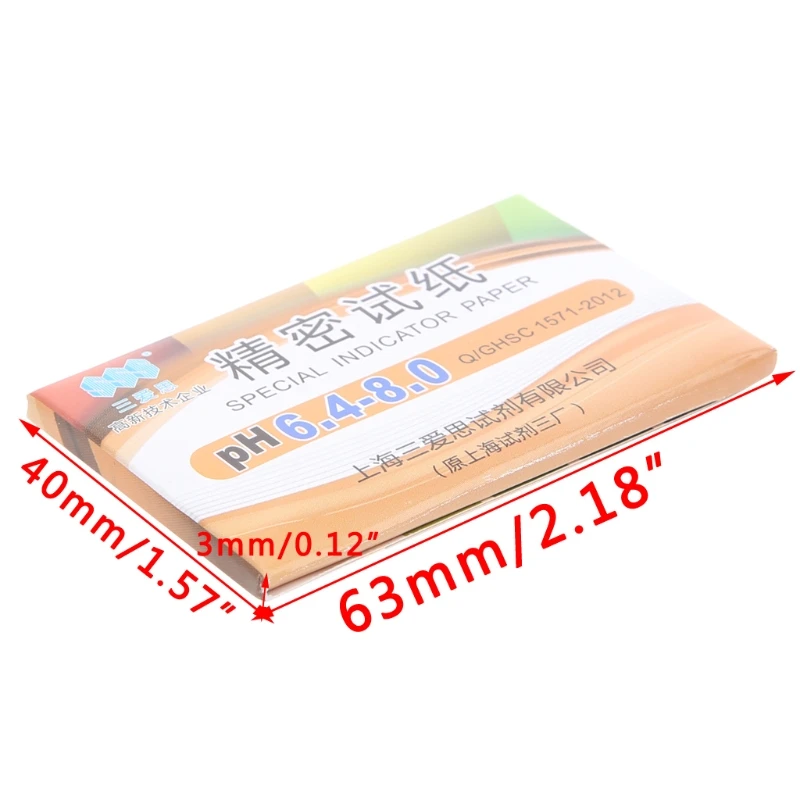80 Strips PH Range 6.4-8.0 PH Alkaline Test Indicator Paper Water Litmus Testing Kit Drop Ship Support
80 Strips PH Range 6.4-8.0 PH Alkaline Test Indicator Paper Water Litmus Testing Kit Drop Ship Support