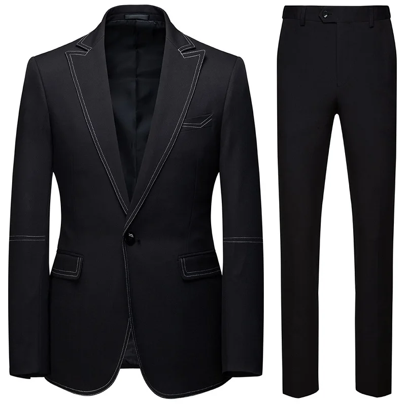 Mens Suits 2020 New Fashion Trend Boutique Solid Color Casual Two Piece Set Single Button Slim Mens Suit
Mens Suits 2020 New Fashion Trend Boutique Solid Color Casual Two Piece Set Single Button Slim Mens Suit