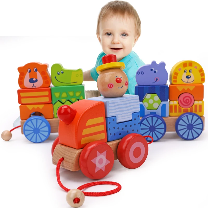 Happy Circus Train Three Carriages Assembly Model Building blocks baby wooden toys Drawable Train blocks Drag Toddler Toys gift
Happy Circus Train Three Carriages Assembly Model Building blocks baby wooden toys Drawable Train blocks Drag Toddler Toys gift