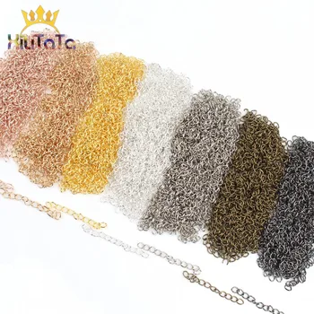 50pcs/Lot Necklace Bracelet Extension Tail Chain Metal Extender Tails For DIY Craft Jewelry Finding Making Matching Connectors
50pcs/Lot Necklace Bracelet Extension Tail Chain Metal Extender Tails For DIY Craft Jewelry Finding Making Matching Connectors