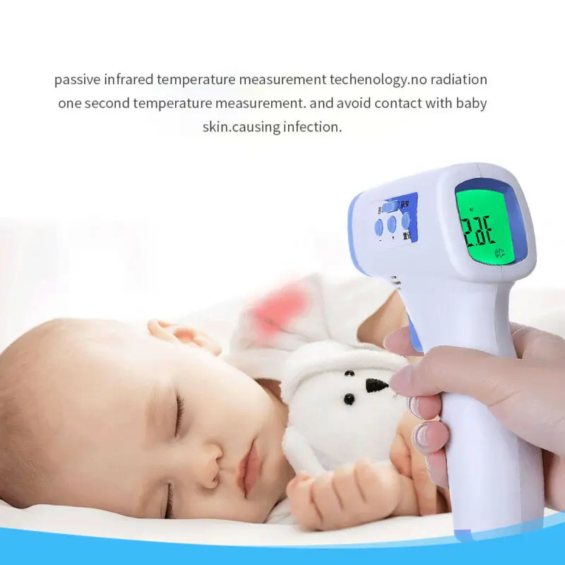 Digital Temperatur Thermometer IR Infrared Thermometer Non-contact Forehead Body Surface Temperature instruments for Adult Baby
Digital Temperatur Thermometer IR Infrared Thermometer Non-contact Forehead Body Surface Temperature instruments for Adult Baby