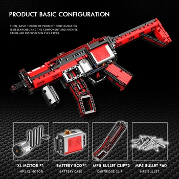 MOC-29369 continuous firing bullet Warfront HK MP5 MLI Submachine Gun Building Blocks Technic Brick Toy With Motor Bullet Toys
MOC-29369 continuous firing bullet Warfront HK MP5 MLI Submachine Gun Building Blocks Technic Brick Toy With Motor Bullet Toys