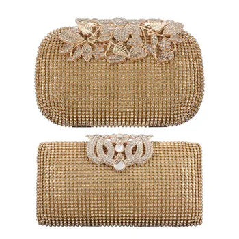 2 Pcs Unique Women Evening Bag Gold Dazzling Rhinestone Clutch Purse Party Bridal Prom, 1 Pcs Rhinestone Encrusted & 1 Pcs Leaf
2 Pcs Unique Women Evening Bag Gold Dazzling Rhinestone Clutch Purse Party Bridal Prom, 1 Pcs Rhinestone Encrusted & 1 Pcs Leaf
