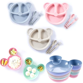Baby Bowl+spoon+fork Feeding Food Tableware Set Cartoon Bear Kids Dishes Eating Dinnerware Anti-hot Wheat Straw Training Plate
Baby Bowl+spoon+fork Feeding Food Tableware Set Cartoon Bear Kids Dishes Eating Dinnerware Anti-hot Wheat Straw Training Plate