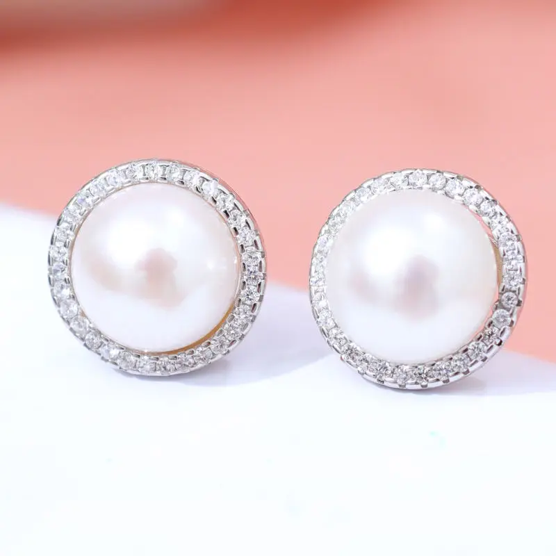 DMCEFP076 9.5-10mm White Freshwater Pearl Studs Earrings 925 Sterling Earrings For Women
DMCEFP076 9.5-10mm White Freshwater Pearl Studs Earrings 925 Sterling Earrings For Women