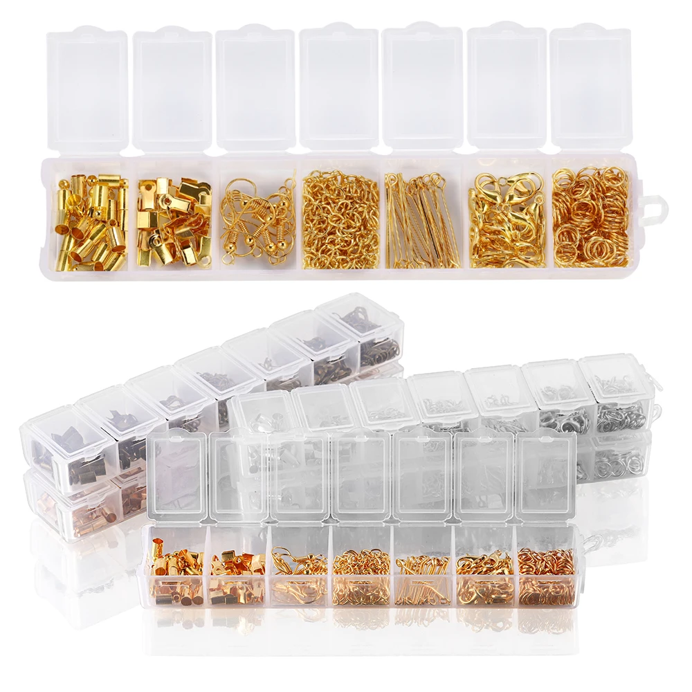 390PCS/Set Earrings Hook Jump Ring Eye Headpins Lobster Clasp DIY For Necklace Chain Jewelry Making kits Finding Supplies sets
390PCS/Set Earrings Hook Jump Ring Eye Headpins Lobster Clasp DIY For Necklace Chain Jewelry Making kits Finding Supplies sets