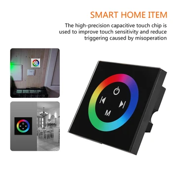 RGB/RGBW single color wall mounted Touch Panel Controller glass panel dimmer switch Controller for LED RGB Strips lamp DC12V-24V
RGB/RGBW single color wall mounted Touch Panel Controller glass panel dimmer switch Controller for LED RGB Strips lamp DC12V-24V