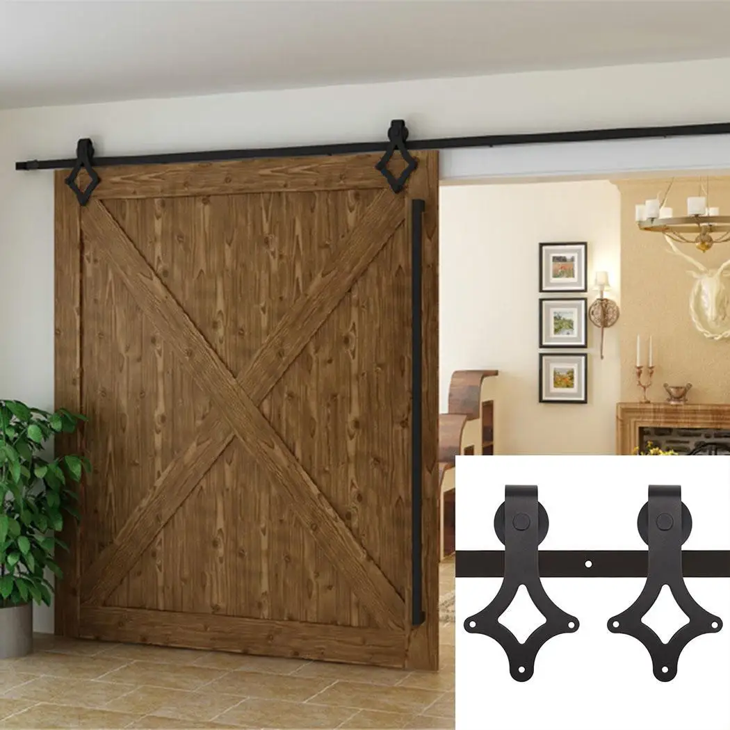 Sliding Barn Door Hanging Rail Wood Door Diamond Hardware Set Steel Slide Rail Antique Track System Steel Rail Kits
Sliding Barn Door Hanging Rail Wood Door Diamond Hardware Set Steel Slide Rail Antique Track System Steel Rail Kits
