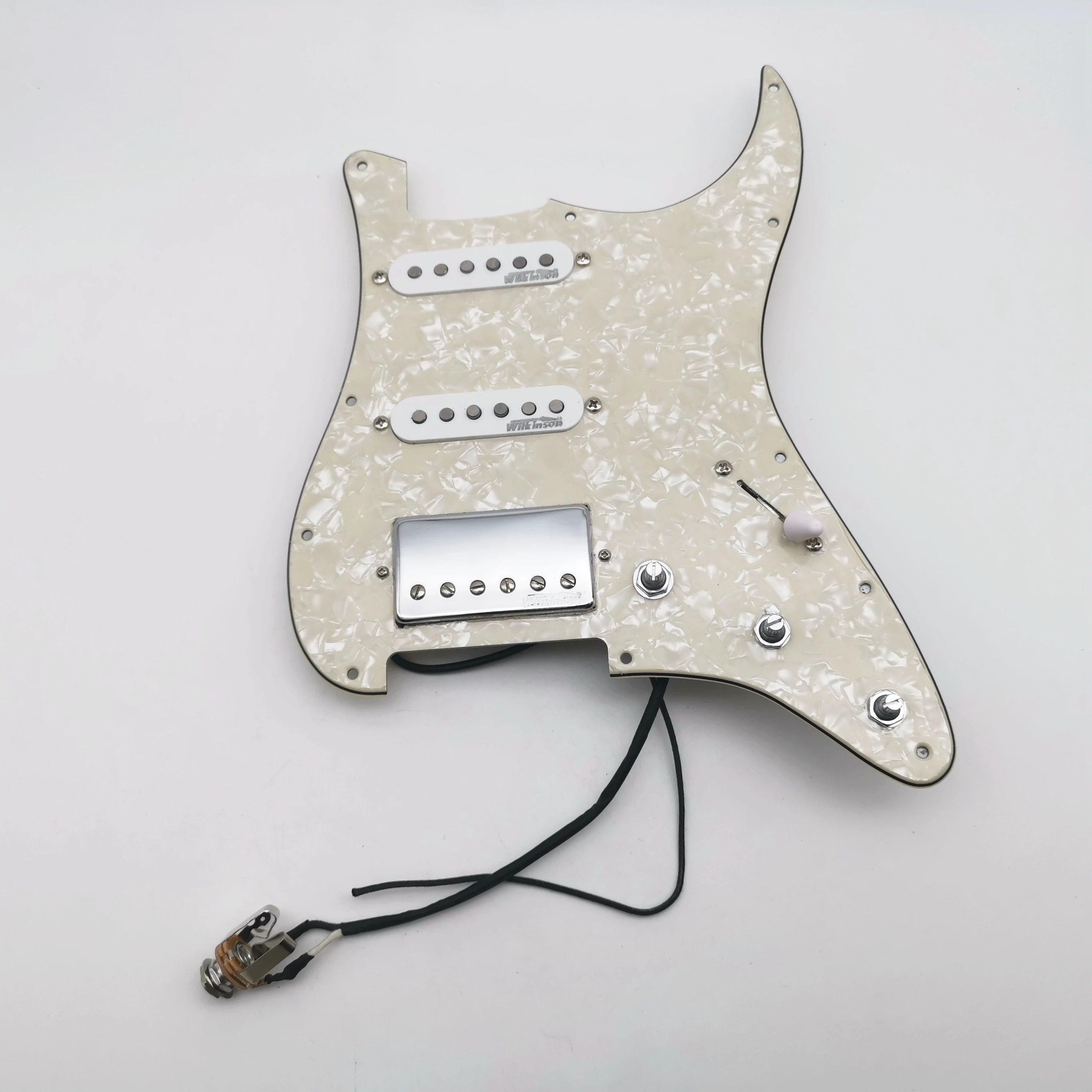 Wilkinson WVS Alnico5 Vintage Pickups Pickguard SSH Guitar Wiring Harness Push-Pull Pots Fits ST Guitar
Wilkinson WVS Alnico5 Vintage Pickups Pickguard SSH Guitar Wiring Harness Push-Pull Pots Fits ST Guitar