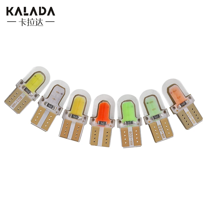 

10 pcs Canbus w5w 194 168 t10 car led silicone auto interior light Instrument bulb vehicle license plate light width lamp diode