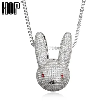 Bad Bunny Pendant Iced Out AAA Cubic Zirconia Gold Sliver Color Copper Necklace For Men Women Fashion Hip hop Jewelry
Bad Bunny Pendant Iced Out AAA Cubic Zirconia Gold Sliver Color Copper Necklace For Men Women Fashion Hip hop Jewelry