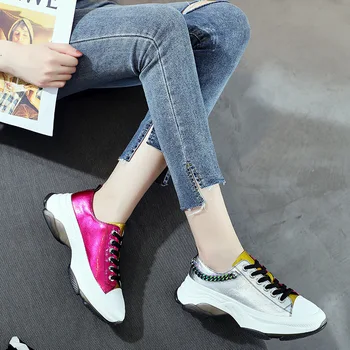 2019 Spring Autumn Fashion Women's Shoes New Trend Color Matching Thick Bottom Comfortable Running Casual Women's Sports Shoes
2019 Spring Autumn Fashion Women's Shoes New Trend Color Matching Thick Bottom Comfortable Running Casual Women's Sports Shoes