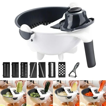9 In 1 Manual Removable Cover Slicing Rotatable Kitchen Tools Drain Water PP Restaurant Stable Foot Home Vegetable Cutter
9 In 1 Manual Removable Cover Slicing Rotatable Kitchen Tools Drain Water PP Restaurant Stable Foot Home Vegetable Cutter