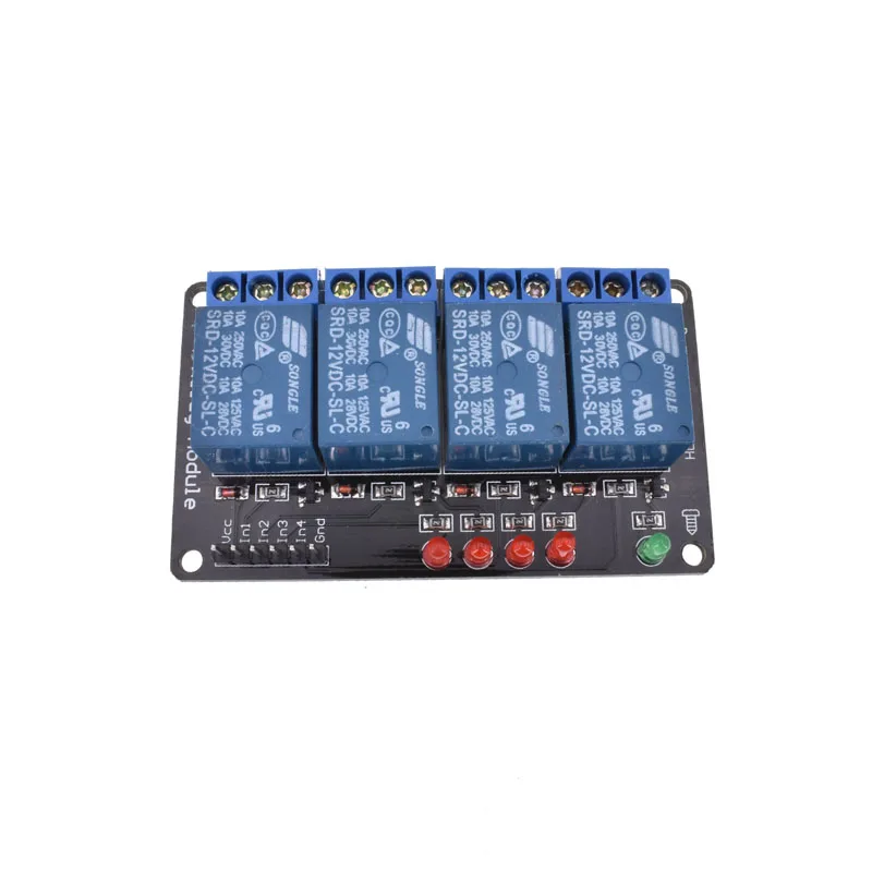 DC 12V indicator LED four 4 Kanal relay modules for ARM PIC AVR DSP Relais wireless electronic compatible board
DC 12V indicator LED four 4 Kanal relay modules for ARM PIC AVR DSP Relais wireless electronic compatible board