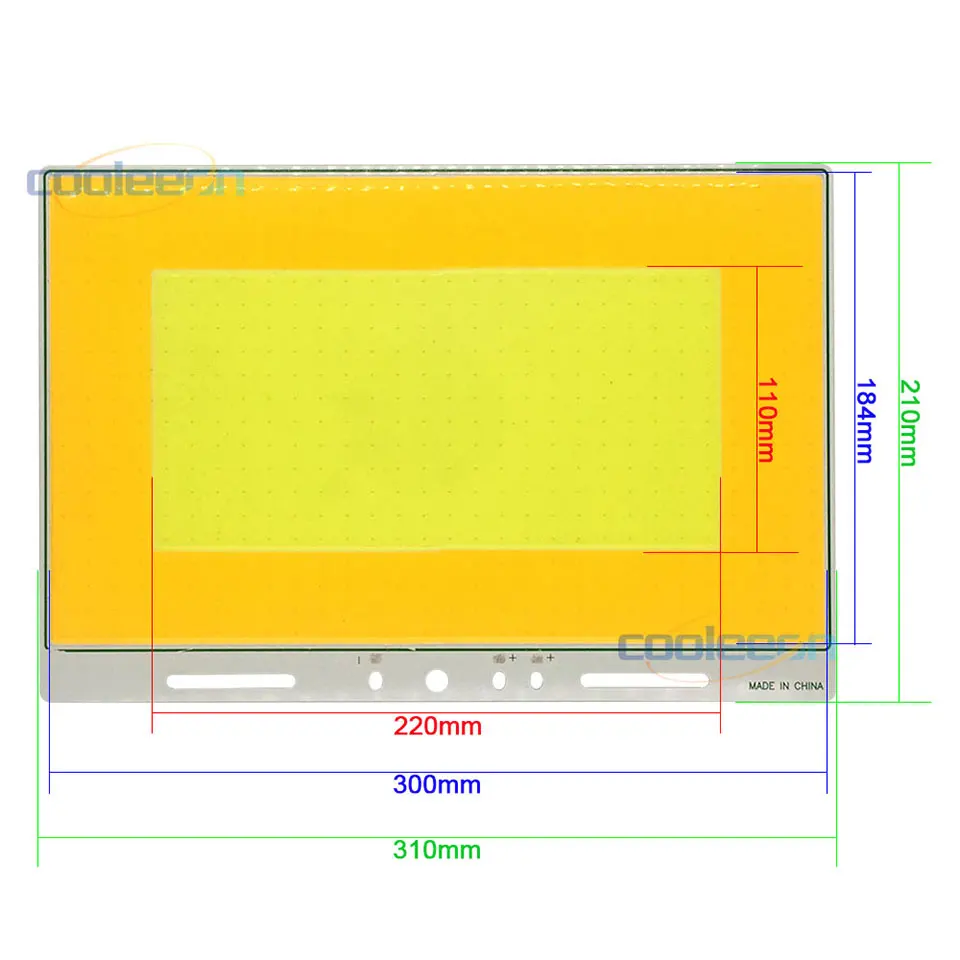 320x210mm Double Color Super Big 12V 200W LED COB Lamp for Car Bulbs House Outdoor Lighting DIY Warm Cool White Color COB Board (1)