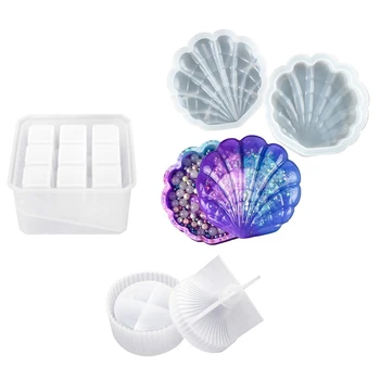 1 Set Silicone Round Trinket Box Molds with 9-Slot Epoxy Resin Molds & 1 Set Silicone Box Molds with Shell Resin Mold
1 Set Silicone Round Trinket Box Molds with 9-Slot Epoxy Resin Molds & 1 Set Silicone Box Molds with Shell Resin Mold