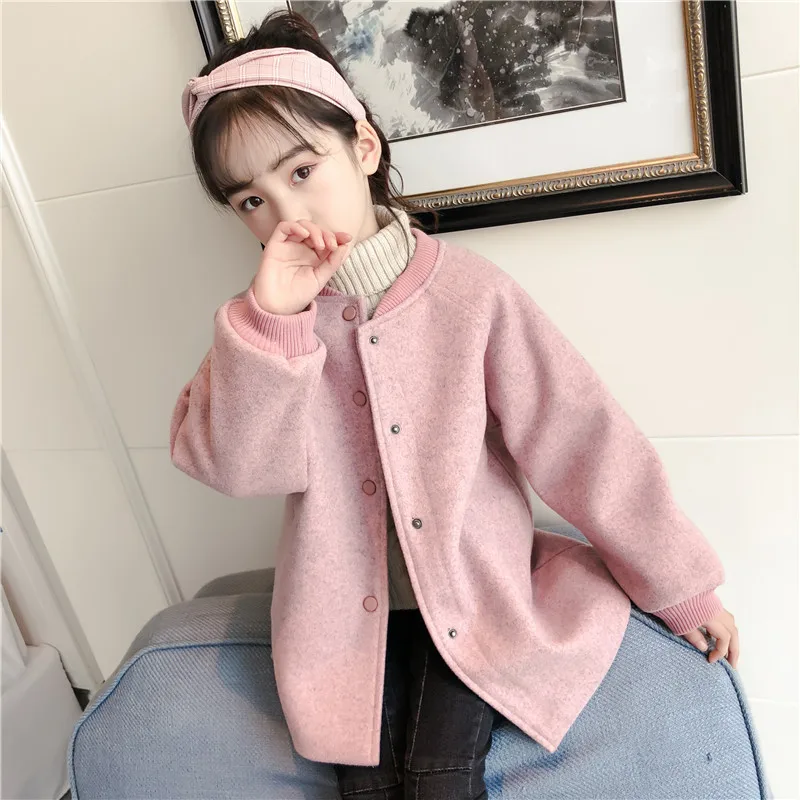 

Girls Baby's Kids Coat Jacket Outwear 2022 Cartoon Thicken Woolen Cloth Warm Winter Autumn Overcoat Children's Clothing
