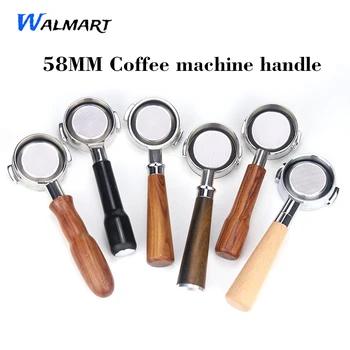 58MM Stainless Steel Double Ear Coffee Machine Handle Bottomless Filter Portafilter Universal Wooden E61 Espresso Coffee Tools
58MM Stainless Steel Double Ear Coffee Machine Handle Bottomless Filter Portafilter Universal Wooden E61 Espresso Coffee Tools