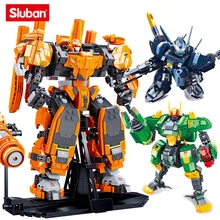 Sluban Creative Figures MOC Mecha Robot Warrior Building Blocks Assembling DIY Classic Model Toys Bricks For Kids Christmas Gift
Sluban Creative Figures MOC Mecha Robot Warrior Building Blocks Assembling DIY Classic Model Toys Bricks For Kids Christmas Gift