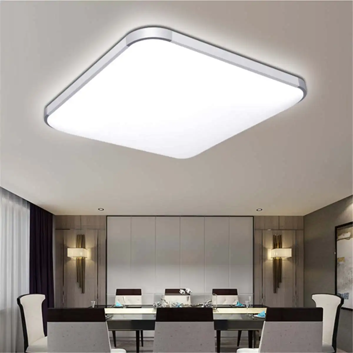 LED Ceiling Light 24W Dimmable Modern Lamp Square Flush Mount Fixture Lighting With Remote for Living Room Bedroom Study Balcony
LED Ceiling Light 24W Dimmable Modern Lamp Square Flush Mount Fixture Lighting With Remote for Living Room Bedroom Study Balcony
