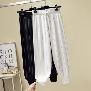 Chic Spring Summer Drawstring Harem Pants Women Loose Trousers Female Ice Silk Knitted Pants Plus Size Loose Radish Pants 4XL194
Chic Spring Summer Drawstring Harem Pants Women Loose Trousers Female Ice Silk Knitted Pants Plus Size Loose Radish Pants 4XL194