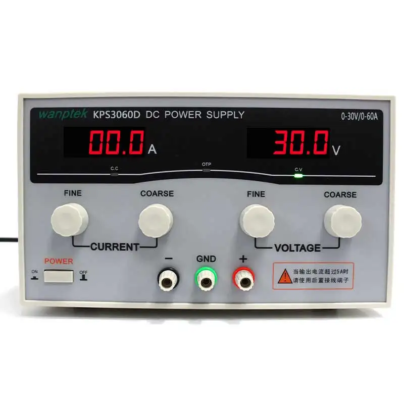KPS3060D High Precision High Power Adjustable LED Display Switching DC Power Supply 220V 0-30V/0-60A For Laboratory and Teaching
KPS3060D High Precision High Power Adjustable LED Display Switching DC Power Supply 220V 0-30V/0-60A For Laboratory and Teaching